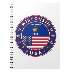 Wisconsin-Aufkleber, Handy-Gehäuse, Totbeutel Notizblock