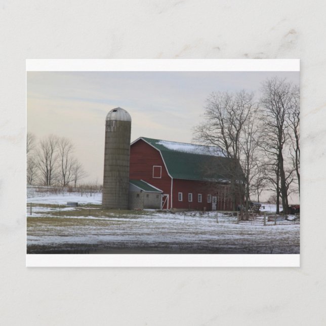 Wisconsin Barn Postkarte (Vorderseite)