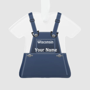 Wisconsin Bauer Bib Weihnachten Ornament