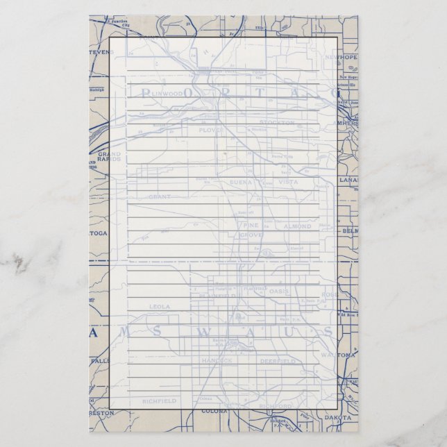 Wisconsin Bicycle Road Map 2 Briefpapier (Vorderseite)
