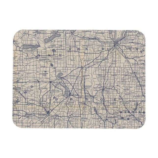 Wisconsin Bicycle Road Map 4 Magnet (Horizontal)