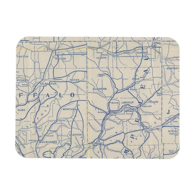 Wisconsin Bicycle Road Map 6 Magnet (Horizontal)