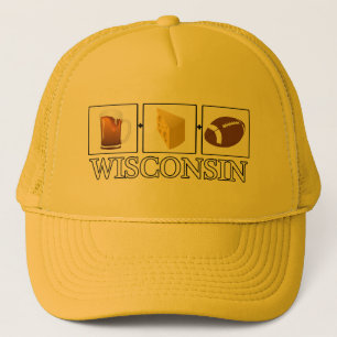 Wisconsin-Bierkäse-Football-Hut Truckerkappe
