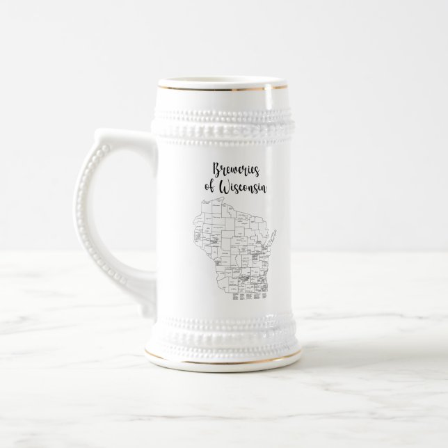 Wisconsin Brauerei Themed Beer Stein Bierglas (Links)