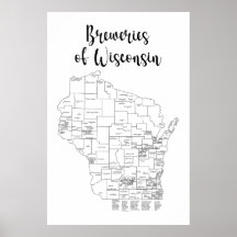 Wisconsin Brewery Themed Poster