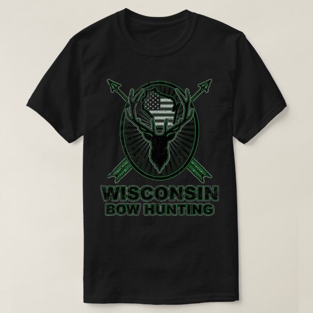 Wisconsin Camouflage Bowhunting Bow Hunting Deh Fl T-Shirt (Design vorne)