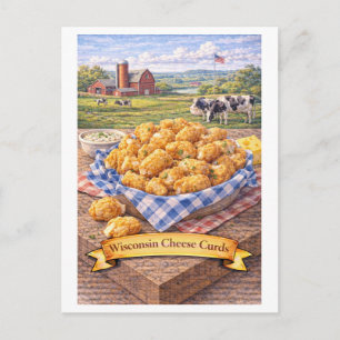 Wisconsin Cheese Curds (Amerikanische Lebensmittel Postkarte