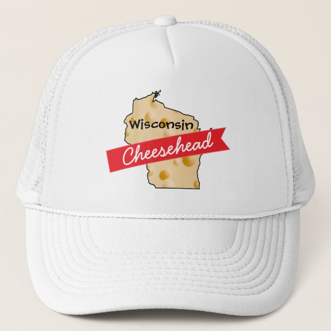 Wisconsin Cheesehead Hat Truckerkappe (Vorderseite)