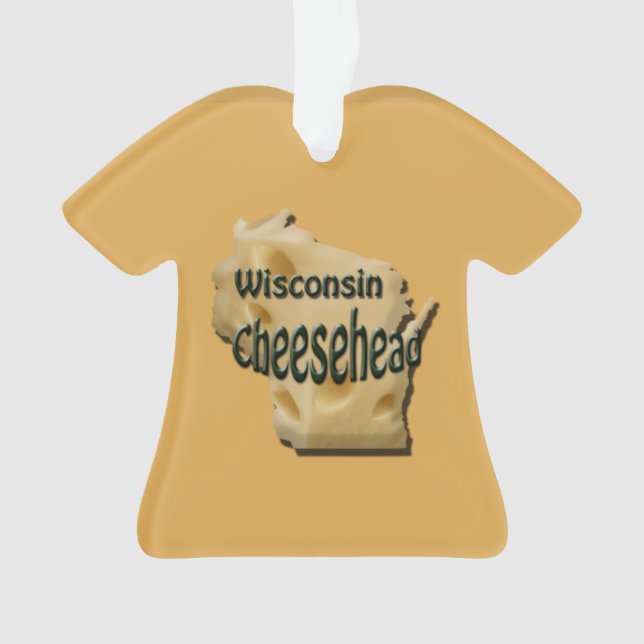 Wisconsin Cheesehead Käse Weihnachtsschmuck Ornament (Vorderseite)
