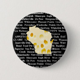Wisconsin Cities Käseknopf Button