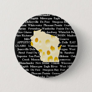 Wisconsin Cities Käseknopf Button