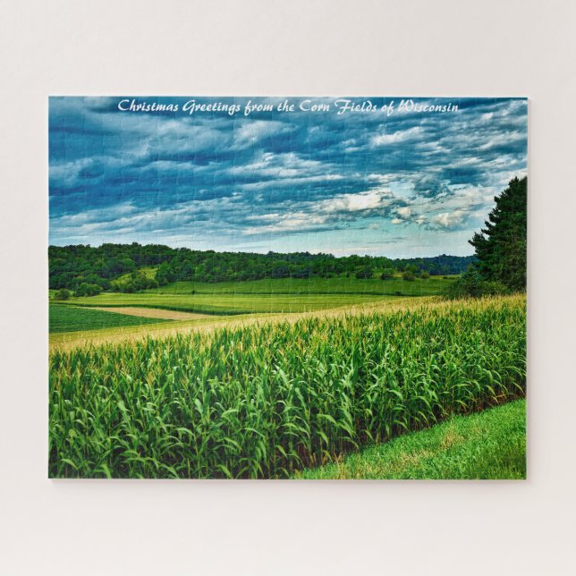 Wisconsin Corn Fields.Christmas Grüße (Horizontal)