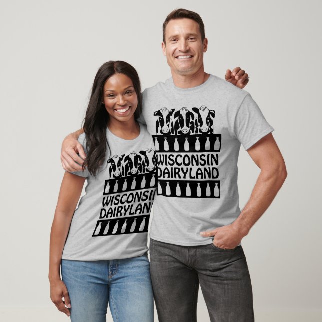 Wisconsin Dairyland Cow Funny Farm T - Shirt (Unisex)