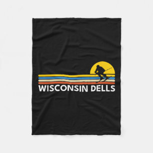 Wisconsin Dells Vintage Retro-Souvenirs Skifahren Fleecedecke
