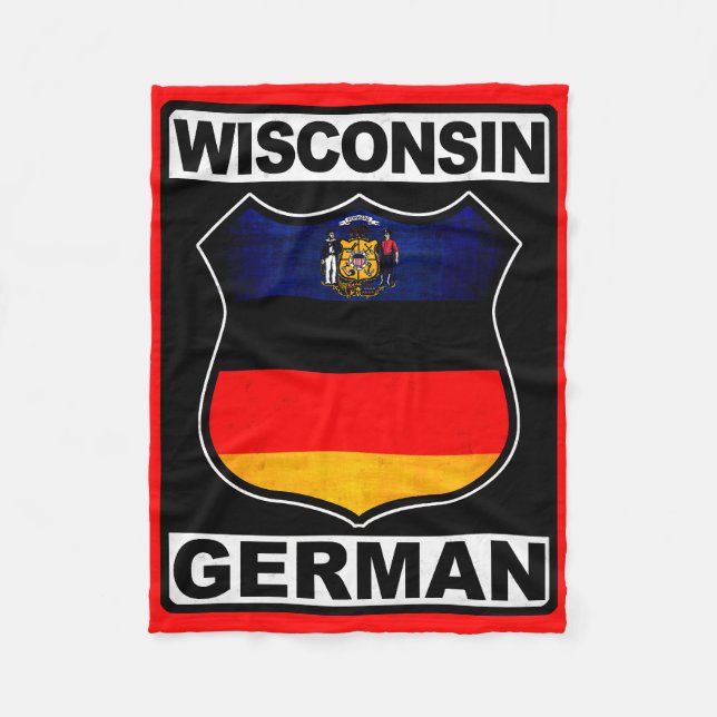 Wisconsin, deutscher Amerikaner Fleecedecke (Vorderseite)