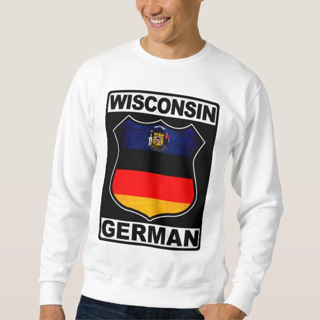 Wisconsin, deutscher Amerikaner Sweatshirt (Vorderseite)