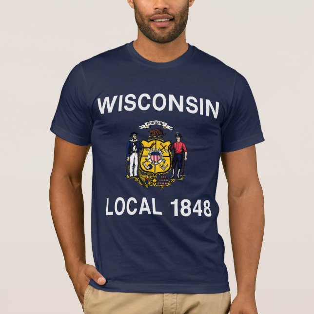 Wisconsin-Einheimisches 1848 T-Shirt (Vorderseite)