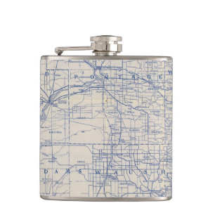 Wisconsin-Fahrrad-Straßenkarte 2 Flachmann