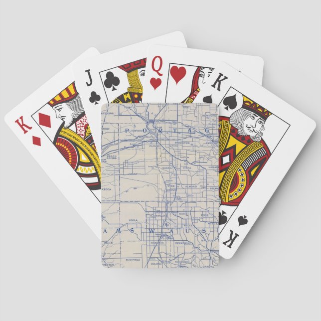 Wisconsin-Fahrrad-Straßenkarte 2 Spielkarten (Rückseite)