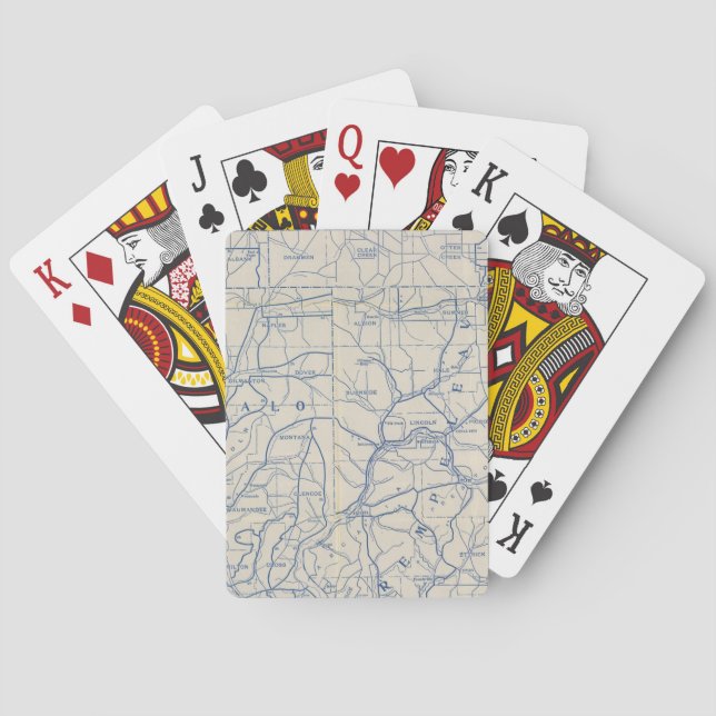 Wisconsin-Fahrrad-Straßenkarte 6 Spielkarten (Rückseite)