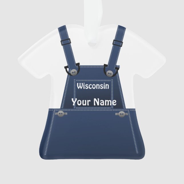 Wisconsin Farmer Bib Overalls Noël (devant)