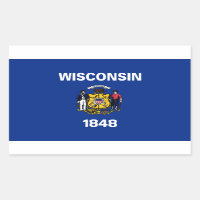 Wisconsin-Flag-Aufkleber