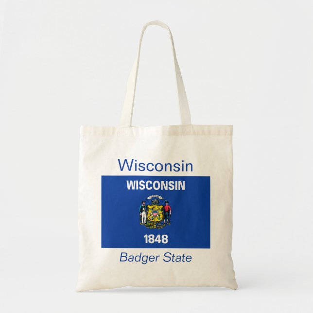 Wisconsin Flag Bag Tragetasche (Vorne)