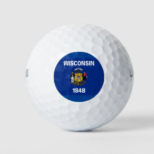 WISCONSIN FLAG GOLFBALL