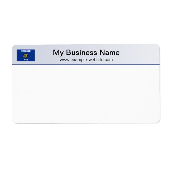 Wisconsin Flag Header Shipping Label (Vorne)