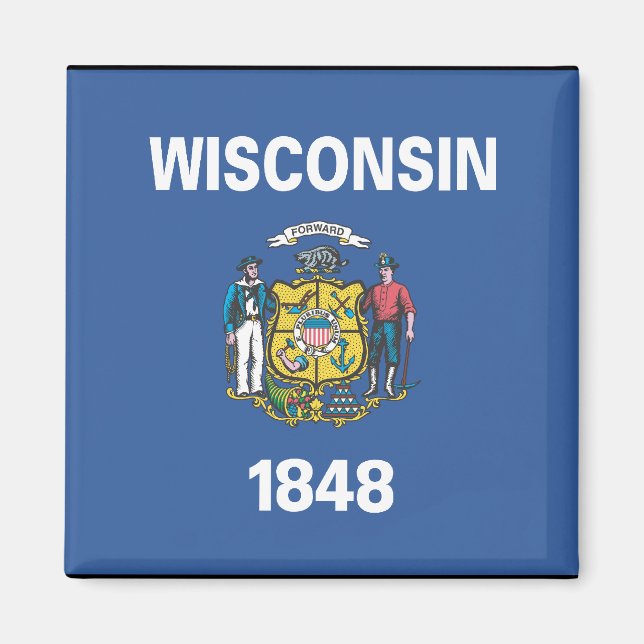 WISCONSIN FLAG MAGNET (Vorne)