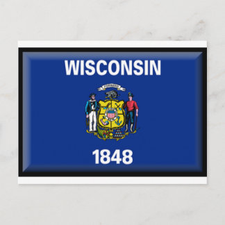Wisconsin-Flag Postkarte