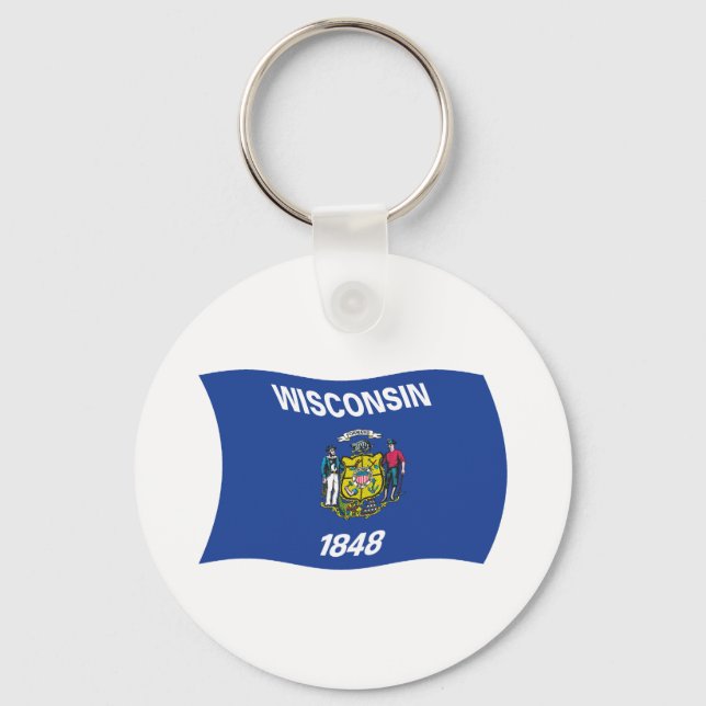 Wisconsin Flag Schlüsselanhänger (Vorderseite)