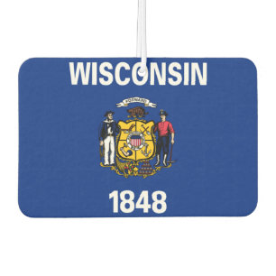 Wisconsin-Flagge Autolufterfrischer