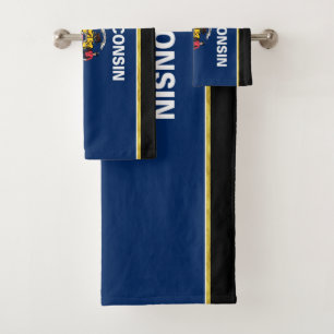 Wisconsin-Flagge Badhandtuch Set