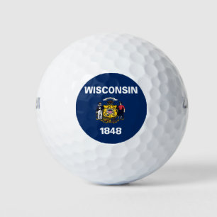 Wisconsin-Flagge Golfball
