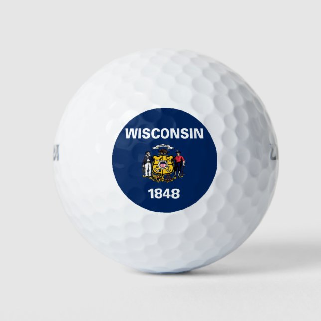 Wisconsin-Flagge Golfball (Vorderseite)