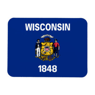 Wisconsin-Flagge Magnet