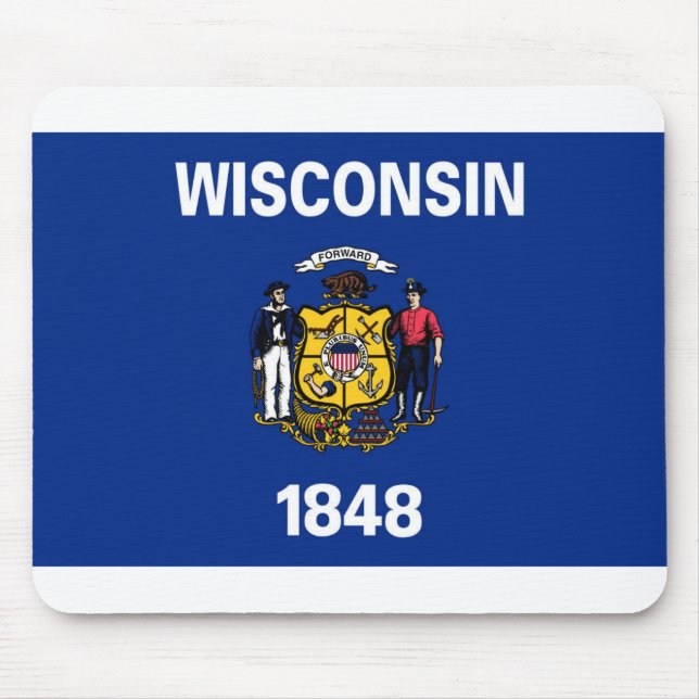 Wisconsin-Flagge Mousepad (Vorne)
