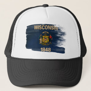Wisconsin-Flaggen-Fernlastfahrer-Hut Truckerkappe