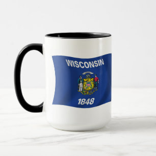 Wisconsin-Flaggen-Tasse Tasse