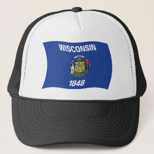Wisconsin-Flaggenhut Truckerkappe