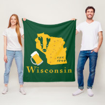 Wisconsin-Fleece-Decke