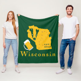 Wisconsin-Fleece-Decke Fleecedecke