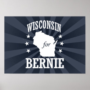 WISCONSIN FÜR BERNIE-SANDPAPIERSCHLEIFMASCHINEN POSTER