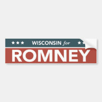 Wisconsin für Mitt Romney Ryan Autoaufkleber