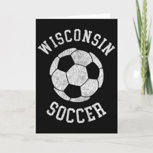 Wisconsin Fußball Retro abgenutzt 90er Jahre Vinta Karte