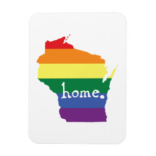 Wisconsin-Gay Pride  Karte der Zuhause Magnet