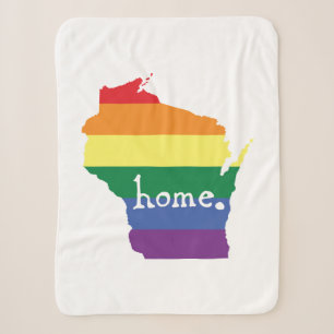 Wisconsin-Gay Pride Karte der Zuhause Sherpadecke