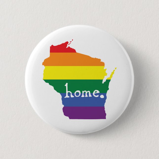Wisconsin Gay Pride | Karte des Zuhause Button (Vorderseite)