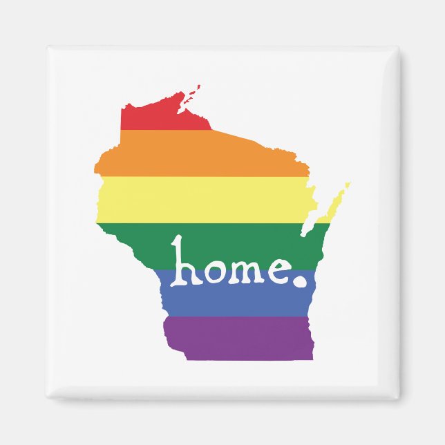 Wisconsin Gay Pride | Karte des Zuhause Magnet (Vorne)